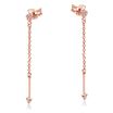 Gorgeous CZ Stone With Chain Drop Earring Stud STS-5546
